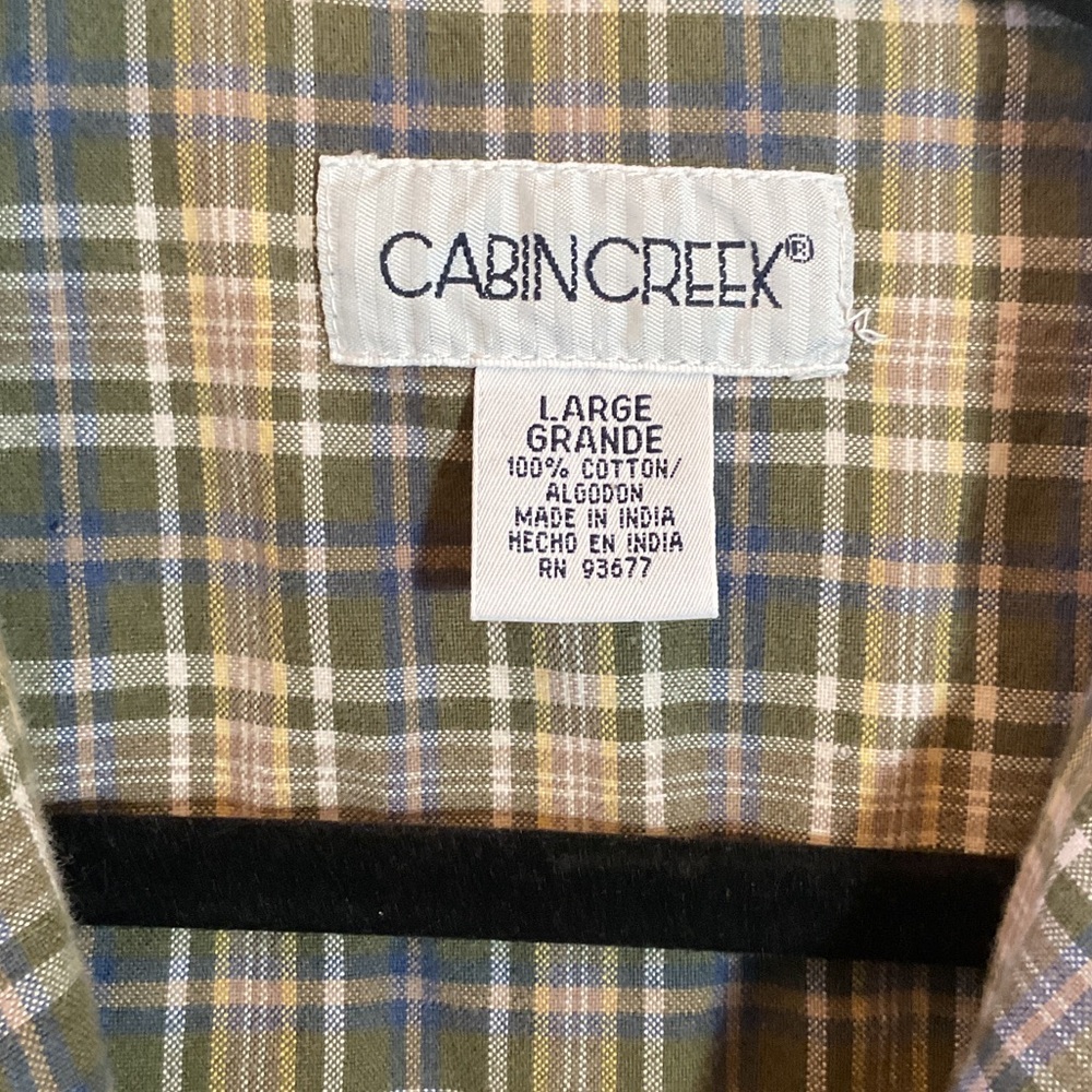 Cabin Creek Black Button-Up Jacket with Plaid Lining - Picture 2 of 5